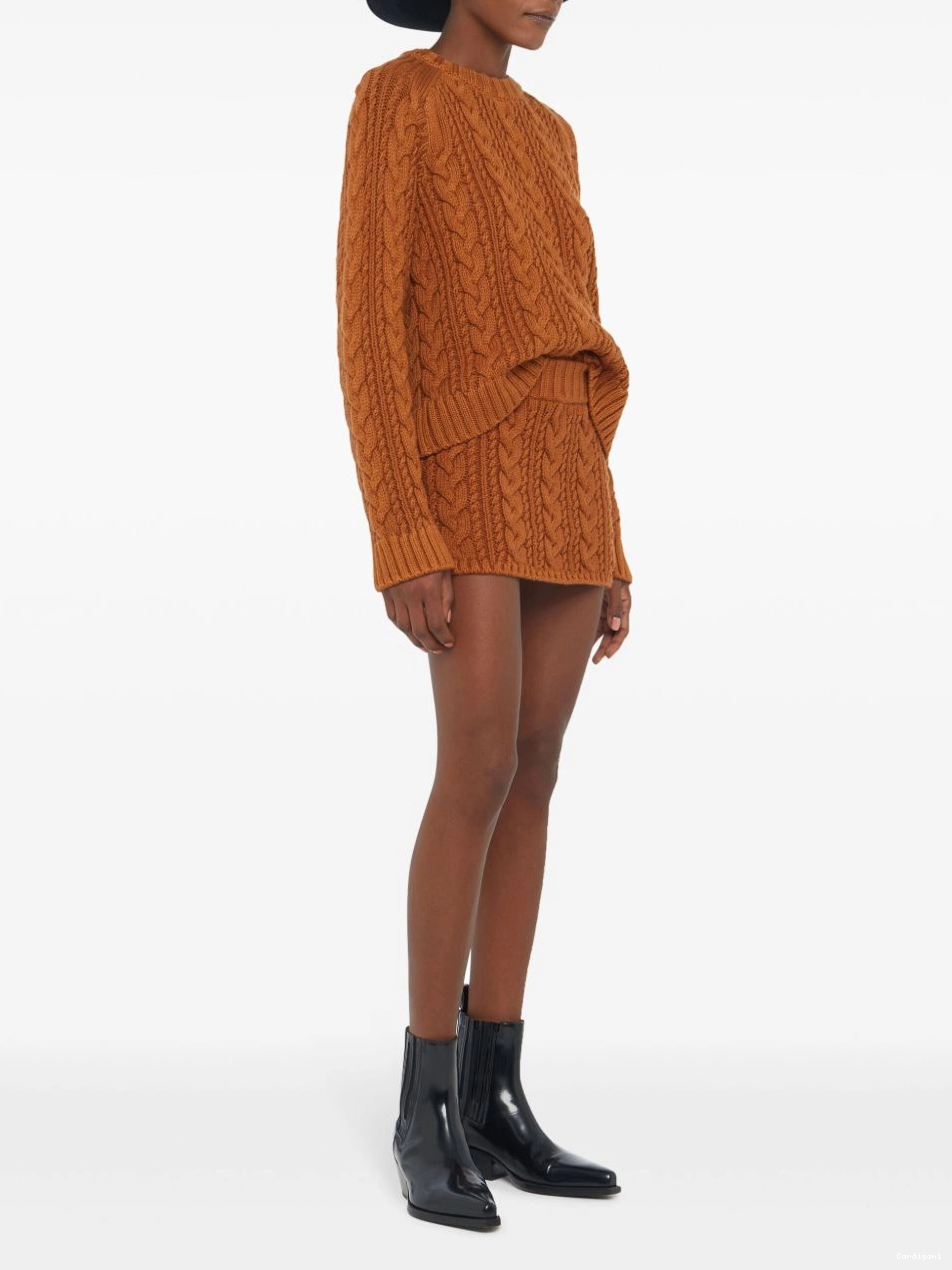 Affordable Women skirt Alanui cable-knit mid-rise 0810